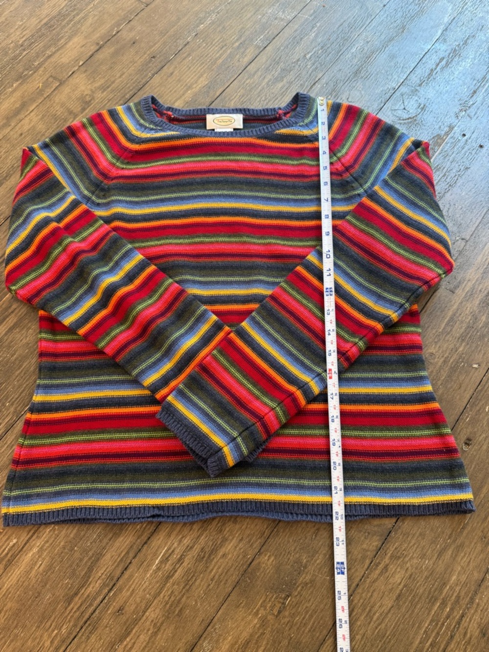 Talbots Multicolor Striped Crewneck Sweater Size Large - Picture 8 of 10